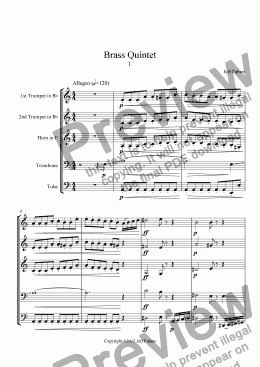 page one of Brass Quintet mvt. 1