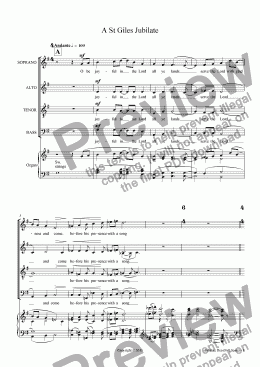 page one of Jubilate (juvenilia, choir SATB + organ)