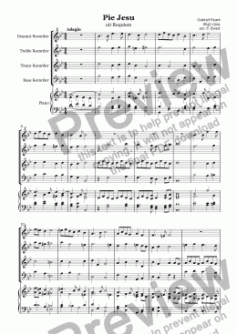 page one of Pie Jesu (Faure)