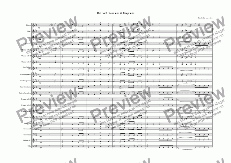 The Lord Bless You Keep You Download Sheet Music Pdf File