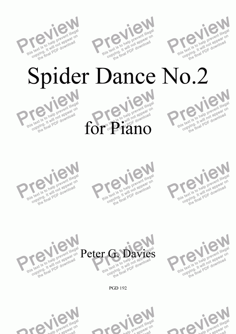 Spider Dance No 2 Download Sheet Music Pdf File