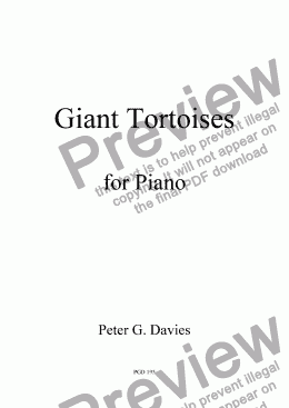 page one of Giant Tortoises