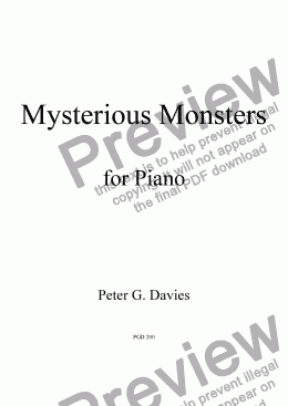 page one of Mysterious Monsters