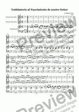 page one of Ymbitatorio al Nascimiento de nostre Señor (Ortiz G.)