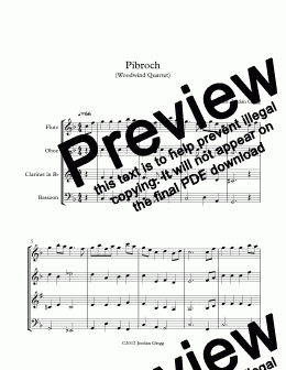 page one of Pibroch (Woodwind Quartet)