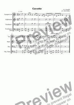 page one of Gavotte