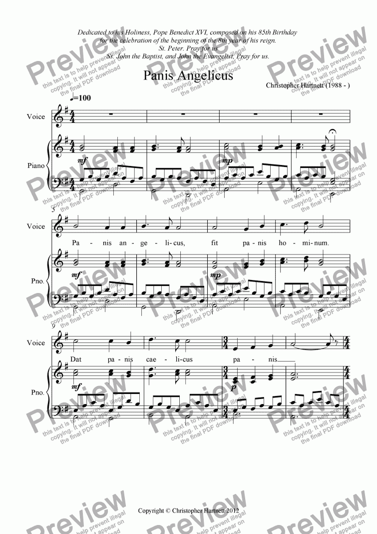 Panis Angelicus - Download Sheet Music PDF file