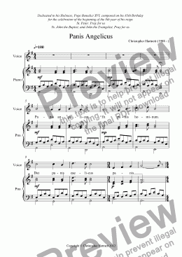 page one of Panis Angelicus