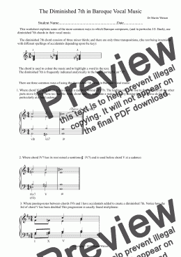 page one of The Diminished 7th in Baroque Vocal Music