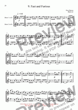 page one of Horn Duets 9. Fast and Furious