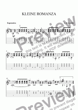 page one of KLEINE ROMANZA