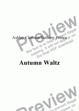 page one of Autumn Waltz