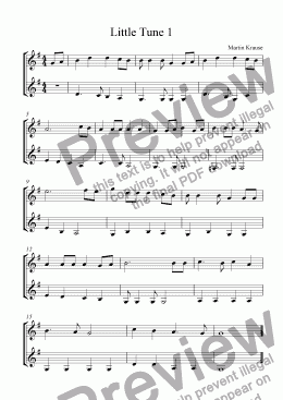 page one of Little Tune 1