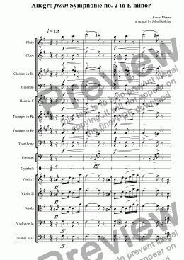 page one of Allegro from Symphonie no.2 in E minor