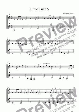 page one of Little Tune 5