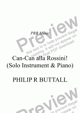 page one of Can-Can alla Rossini! (Solo instrument & Piano)