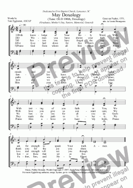 page one of May Doxology