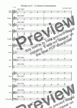 page one of Modes on C - Common Instruments