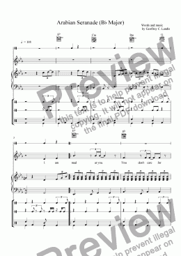 page one of Arabian Seranade (Bb Major)