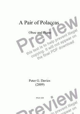 page one of A Pair of Polaccas for Oboe and Piano