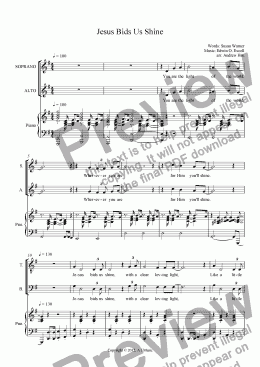 page one of Jesus Bids Us Shine - Choir