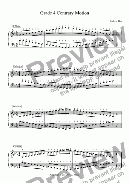 page one of Piano Grade 4 - Contrary Motion