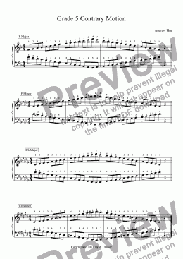 page one of Piano Grade 5 - Contrary Motion