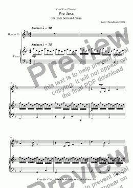 page one of Pie Jesu