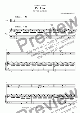 page one of Pie Jesu