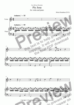 page one of Pie Jesu