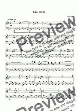 page one of Easy Etude