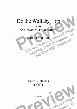 page one of Do the Wallaby Hop for Bassoon and Piano