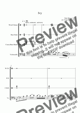 page one of Ivy (string quartet)