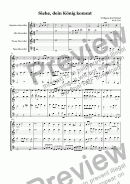 page one of Siehe, dein König kommt (Briegel)