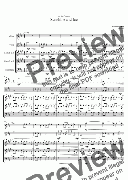 page one of Power Suite (oboe, viola, horns, trombone): IV. Sunshine and Ice