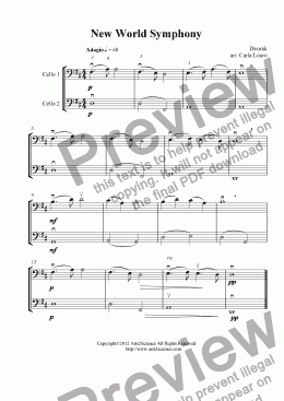 page one of New World Symphony