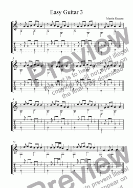 page one of Easy Guitar 3