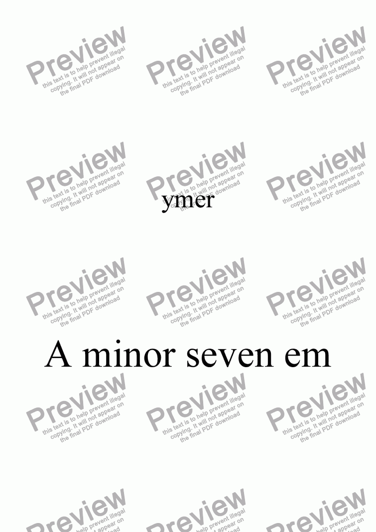 A minor seven em - Download Sheet Music PDF file