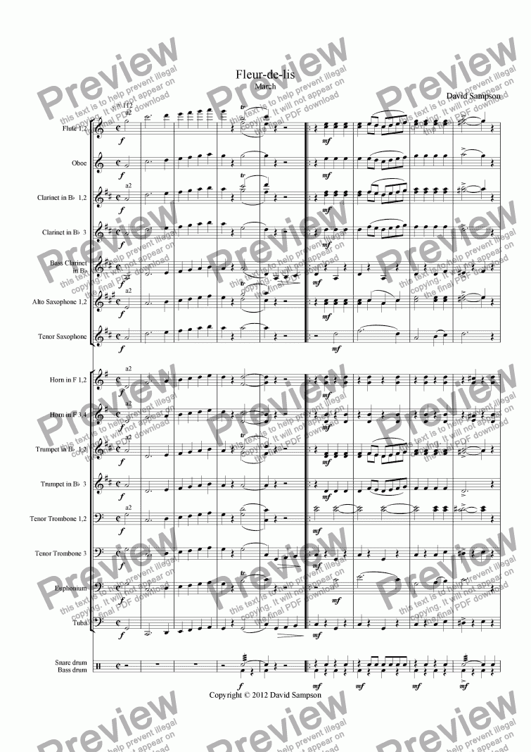 Fleur-de-lis March - Download Sheet Music Pdf File