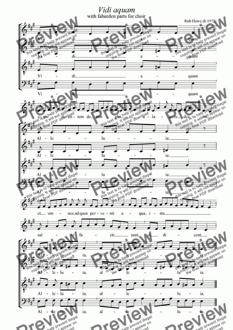 Vidi aquam - Download Sheet Music PDF file