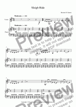 page one of Sleigh Ride