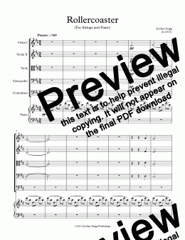 page one of Rollercoaster (For Strings and Piano)