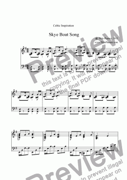 page one of Skye Boat Song (Celtic Inspiration for Piano)