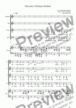 page one of Onward, Christian Soldiers - Choir