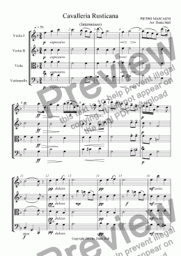 page one of Cavalleria Rusticana - intermezzo
