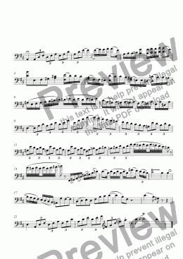 page one of Haydn Cello Concerto in D major- Cadenza