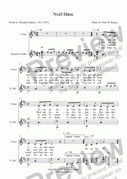 page one of Noël Noël -Le Jésus des neiges (A. Jacques / Th. Gautier)