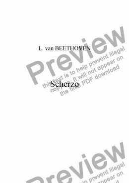 page one of Scherzo