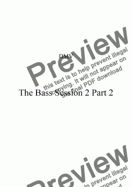 page one of The Bass Sessions 2 Part 2