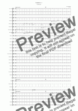 page one of 2. Symphony First Movement